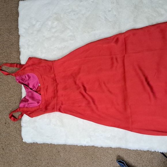 Micas Two-tone Satin Red Dress NWT - Picture 9 of 13